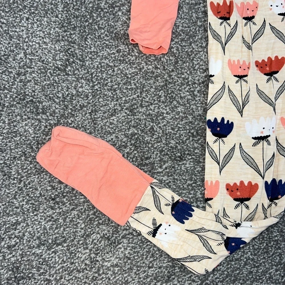 Little sleepies Floral Print Kids Onesie